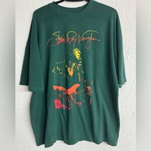 Stevie Ray Vaughan Distressed Vintage Style Short Sleeve Graphic T-Shirt Size XL